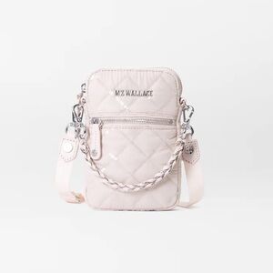 MZ Wallace Crossbody Micro Quilted Bag Rose with sequins 💖